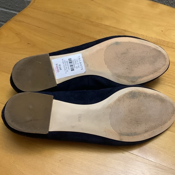 Talbots Ryan Navy Novelty Suede Holiday Christmas Tree Embroidered Slip Ons 8.5M - Picture 6 of 11